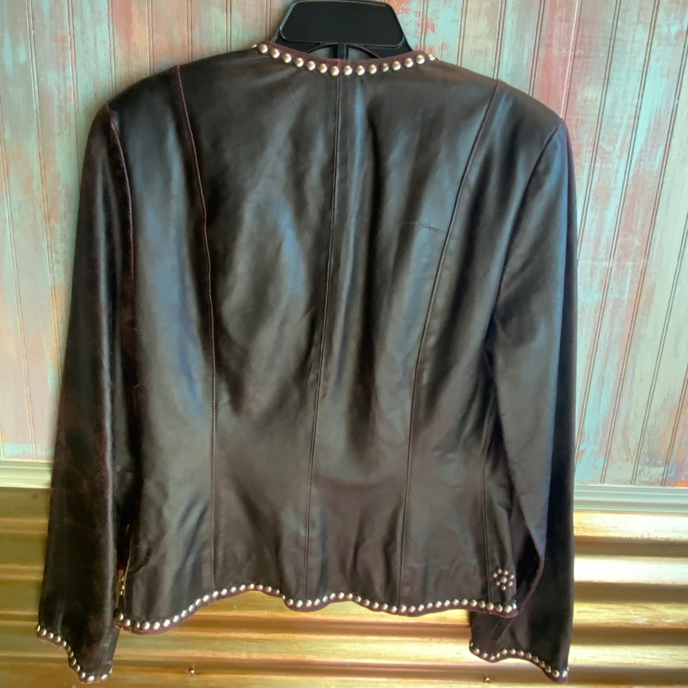 Double - D Ranch Wear Leather Jacket - Picture 4 of 5